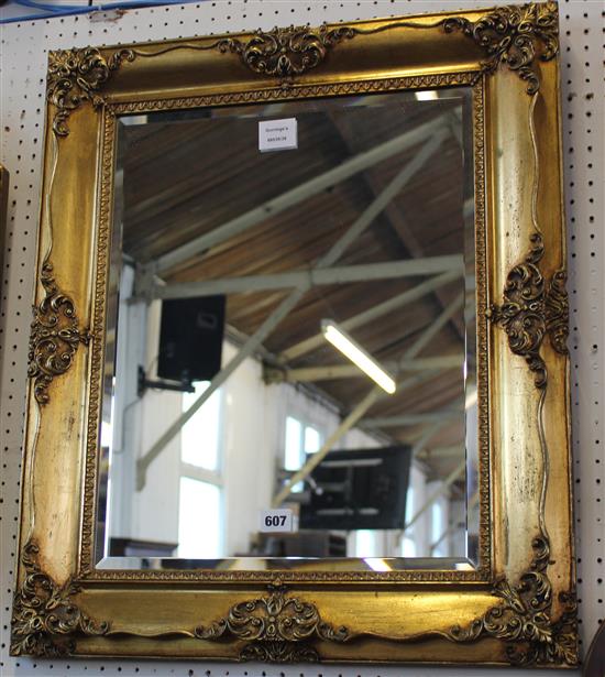 Gilt picture frame wall mirror